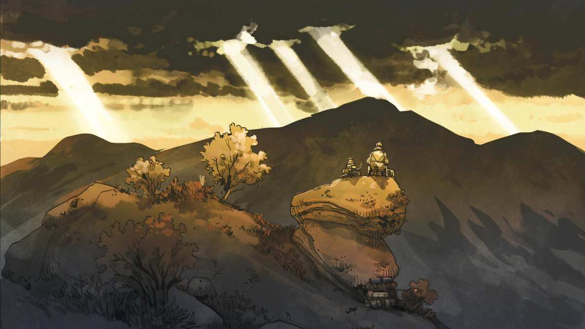 山巅日落