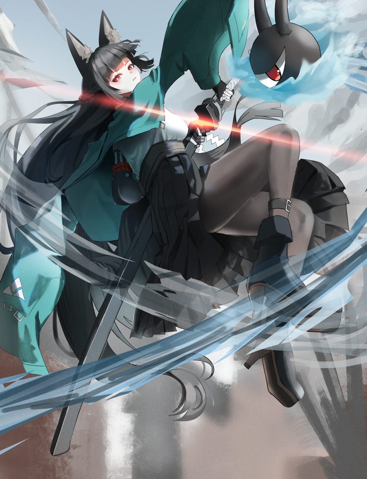风中的少女