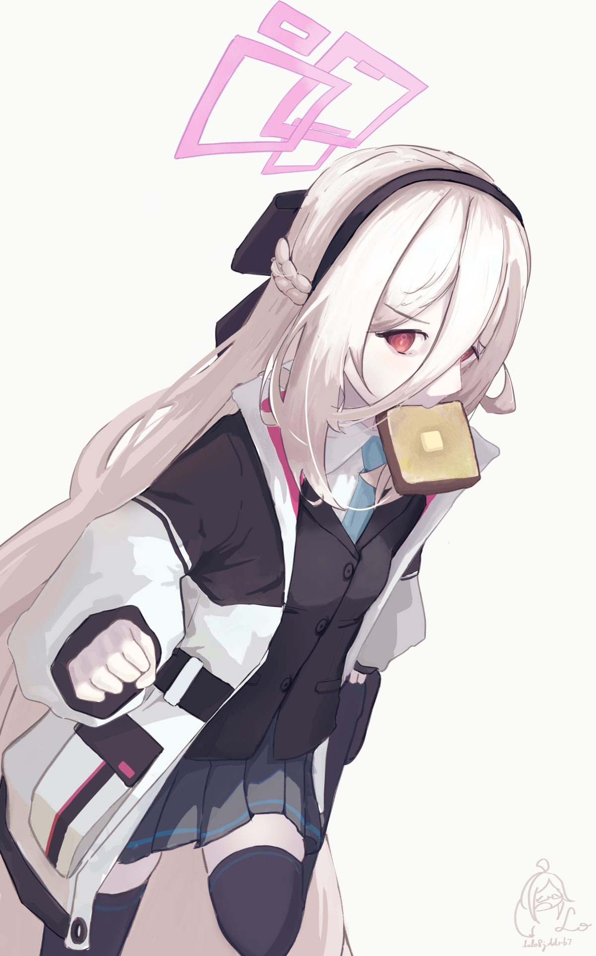 白发少女与吐司