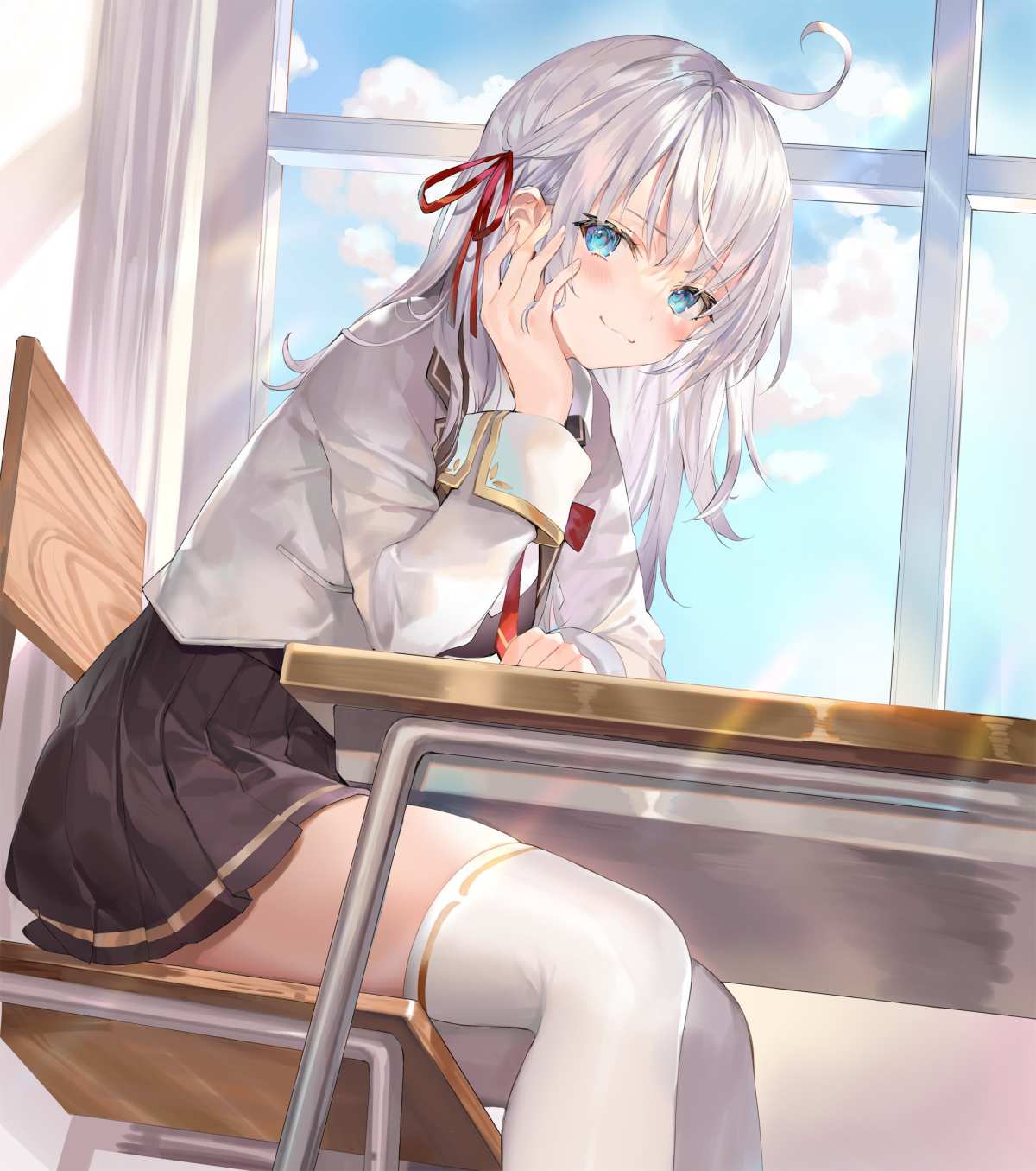 银发少女教室风
