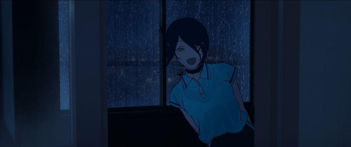 雨夜中的动漫女孩