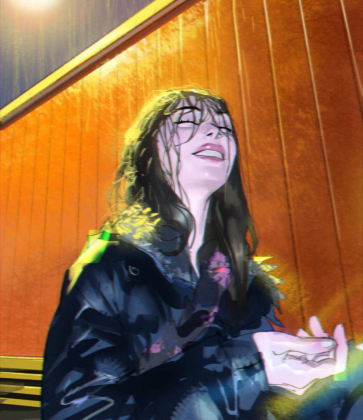 湿发女孩
