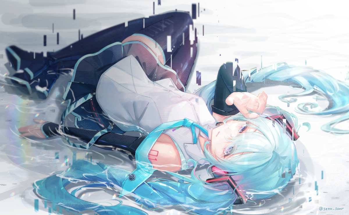 水蓝色长发女孩动态壁纸