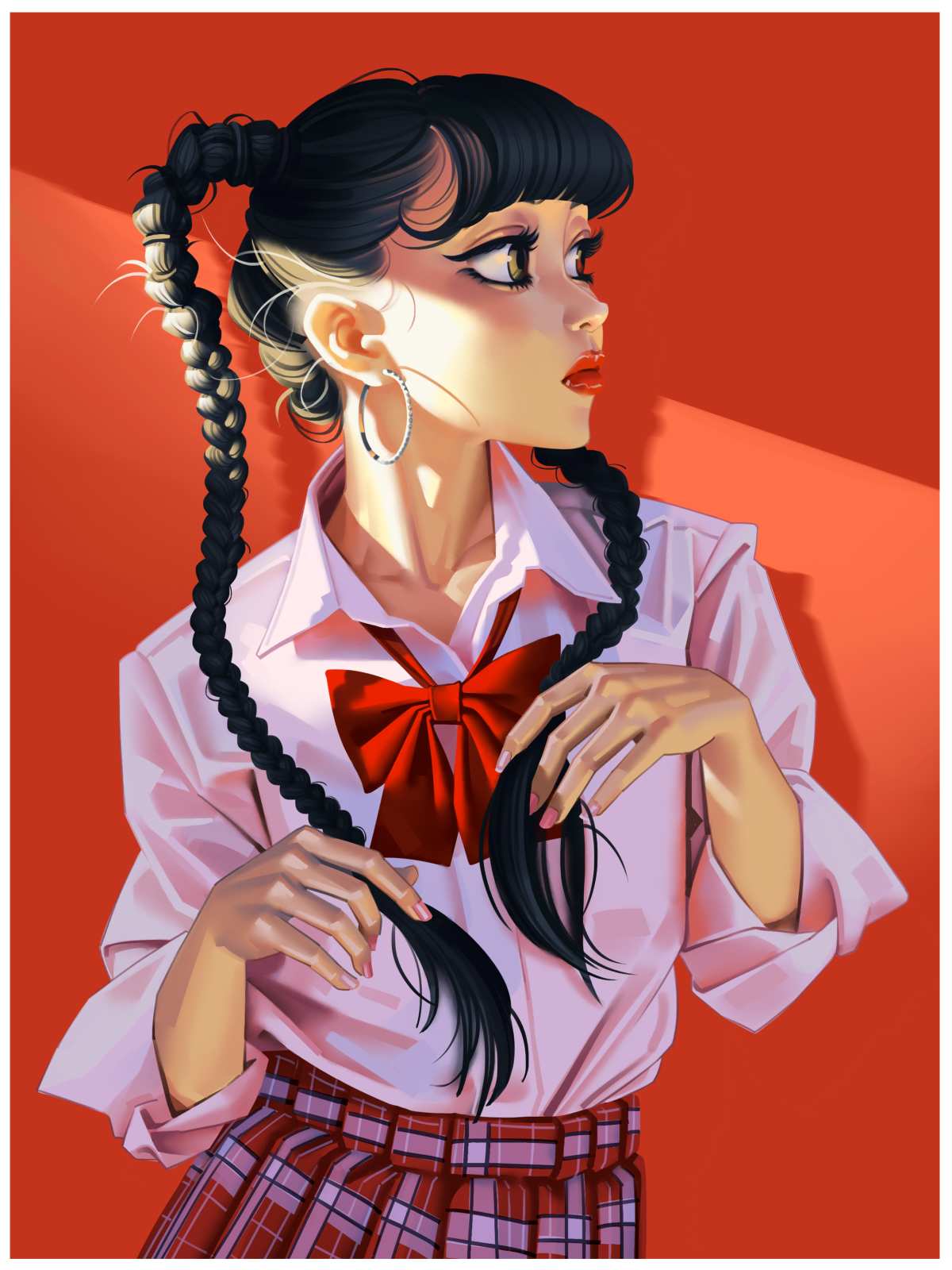 双马尾女孩