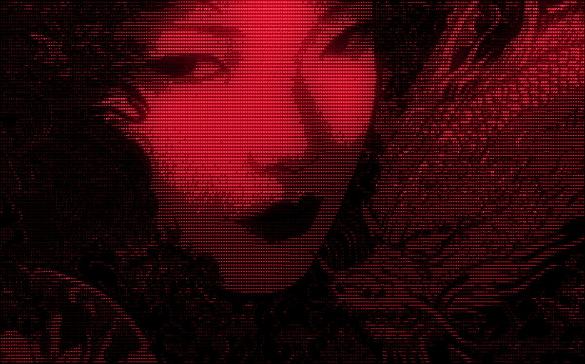红色数字艺术女性肖像