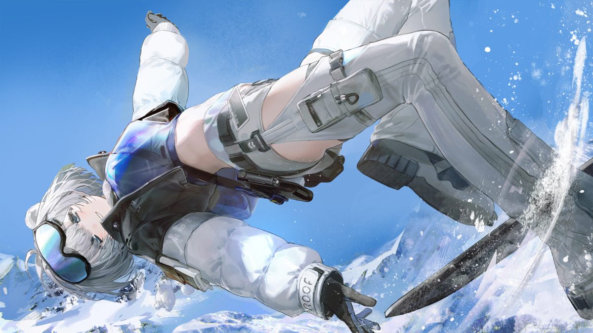 雪地中的动漫女孩