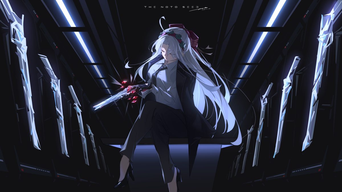银发少女动态壁纸