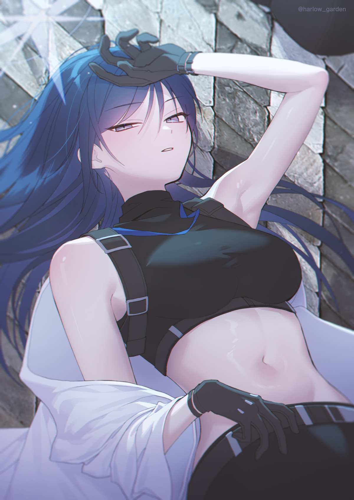 蓝发少女