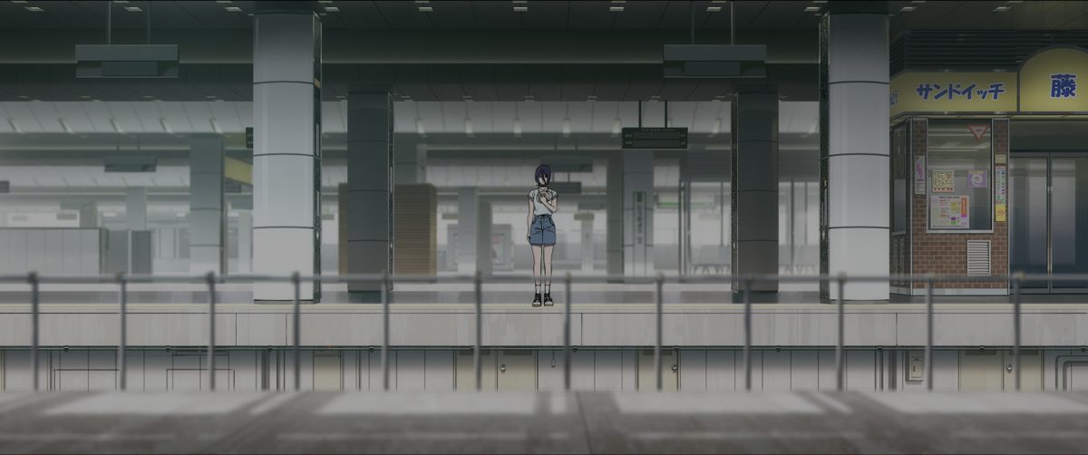 空旷车站少女