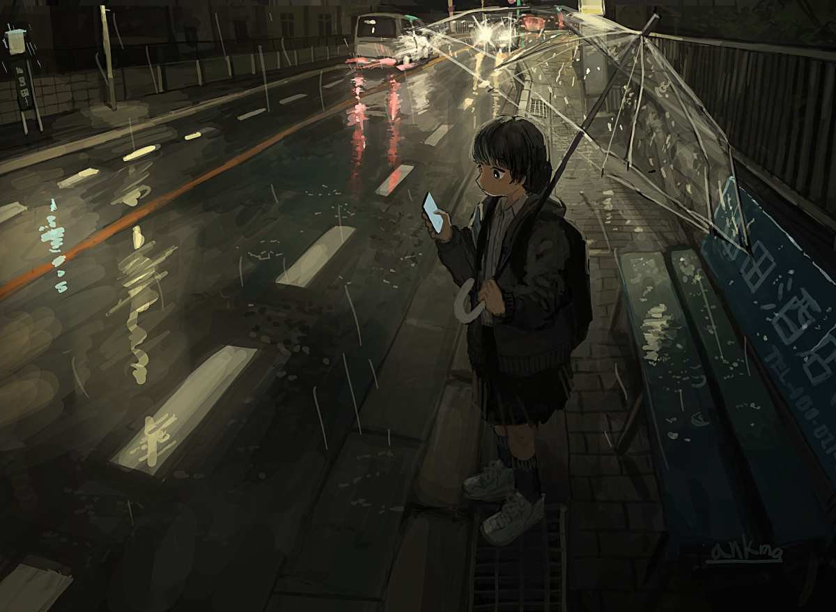雨夜漫步