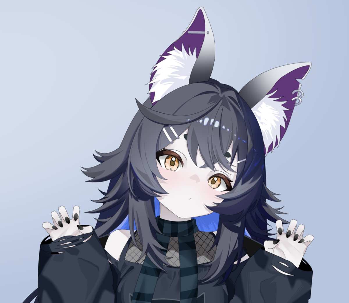 紫色耳朵女孩