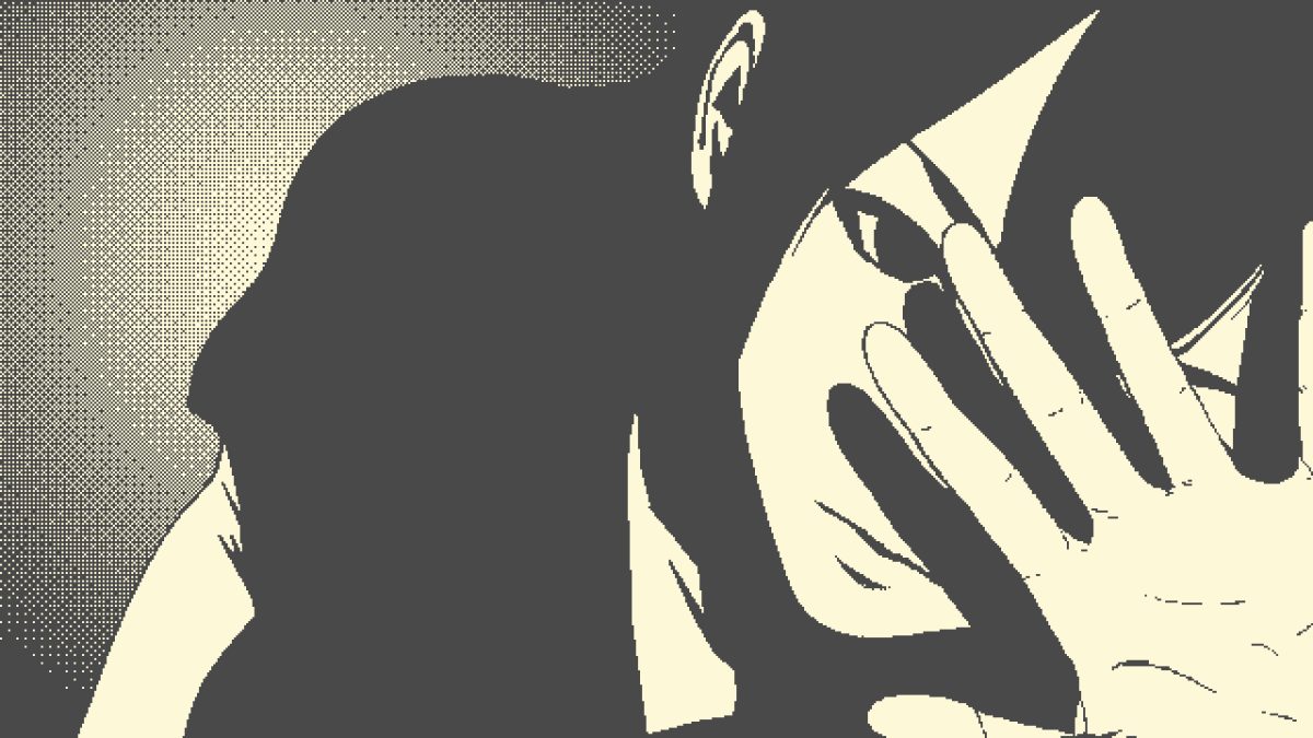 单眼阴影动漫女孩