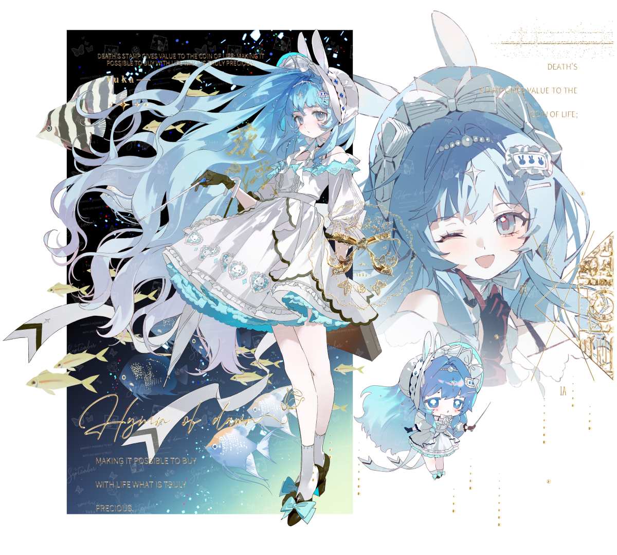 蓝发少女动态壁纸