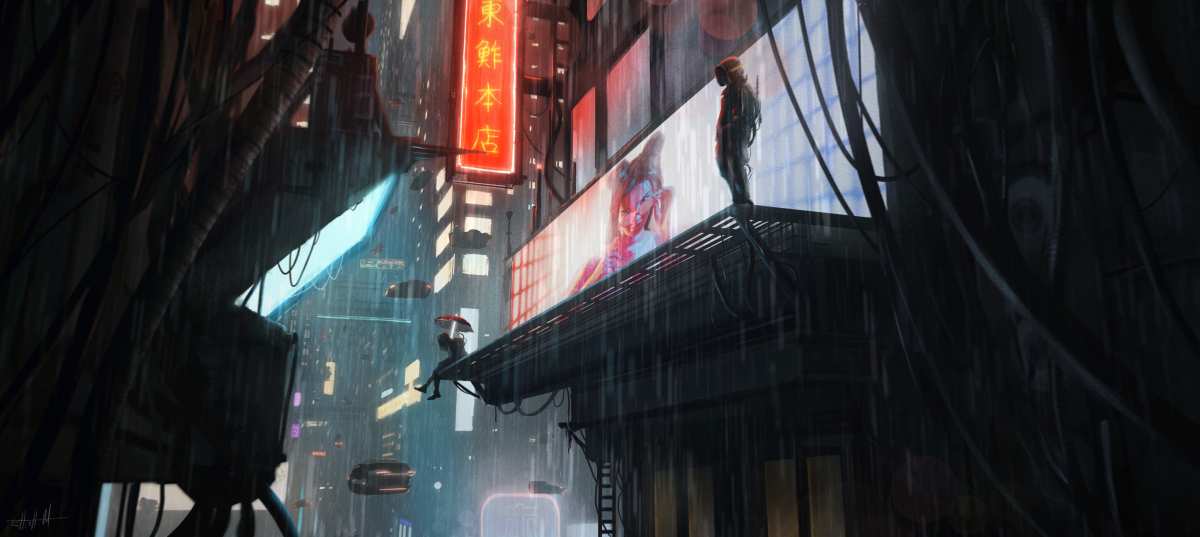 赛博朋克雨夜