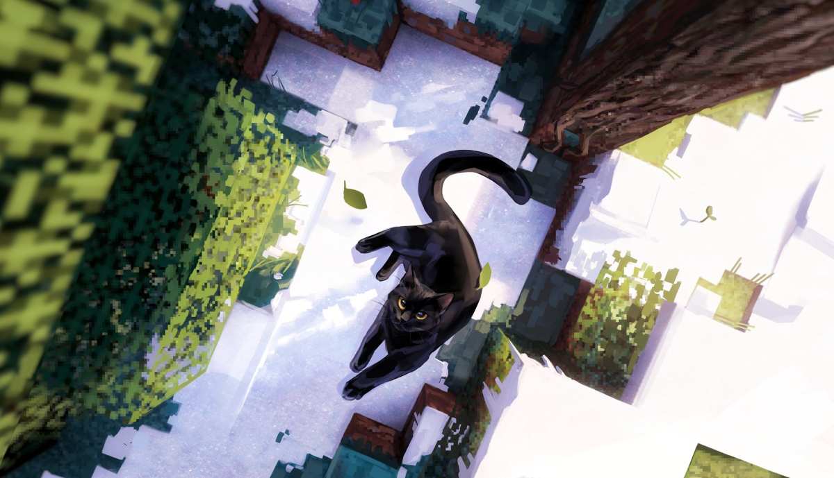 像素世界中的黑猫