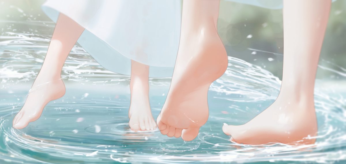 水边漫步