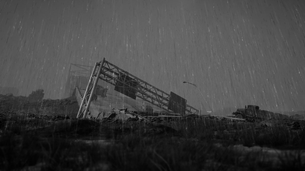 雨中废墟