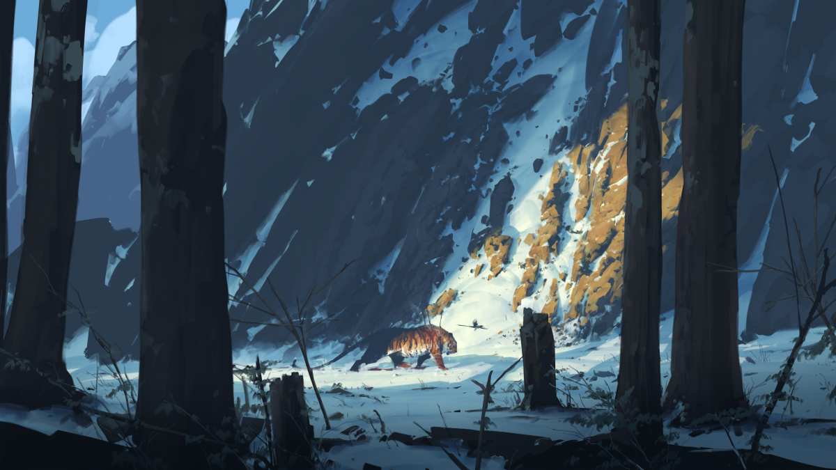 雪地猛虎