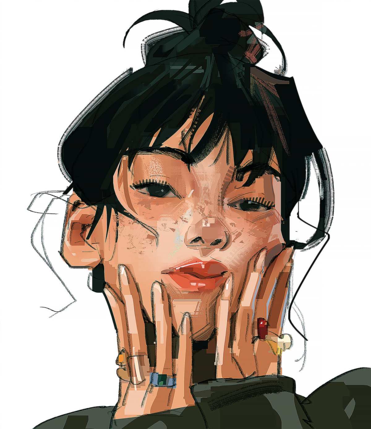 黑发女子