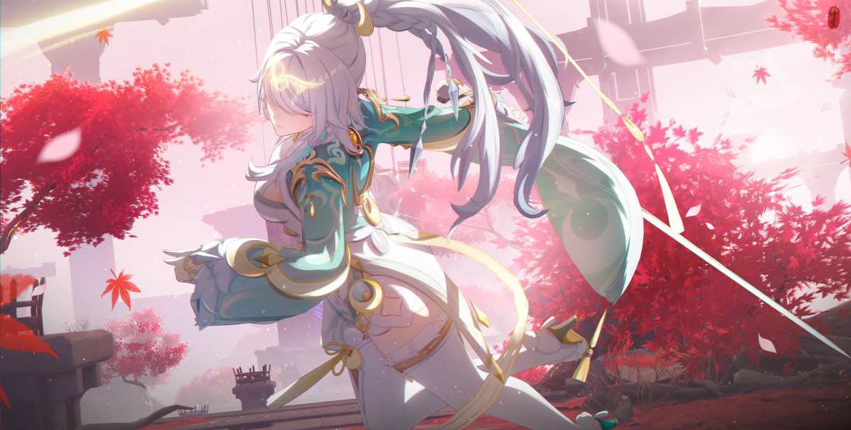 白发少女与秋日阳光