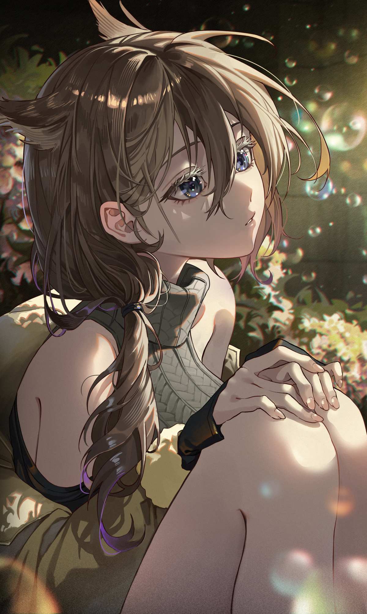 长发女孩侧脸