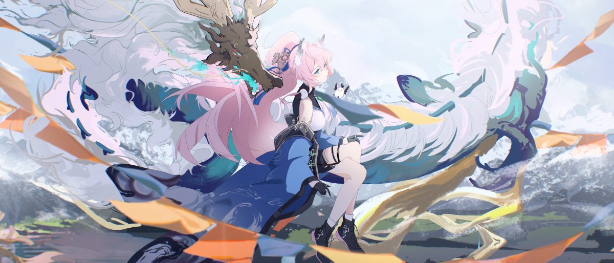 粉色长发动漫女孩