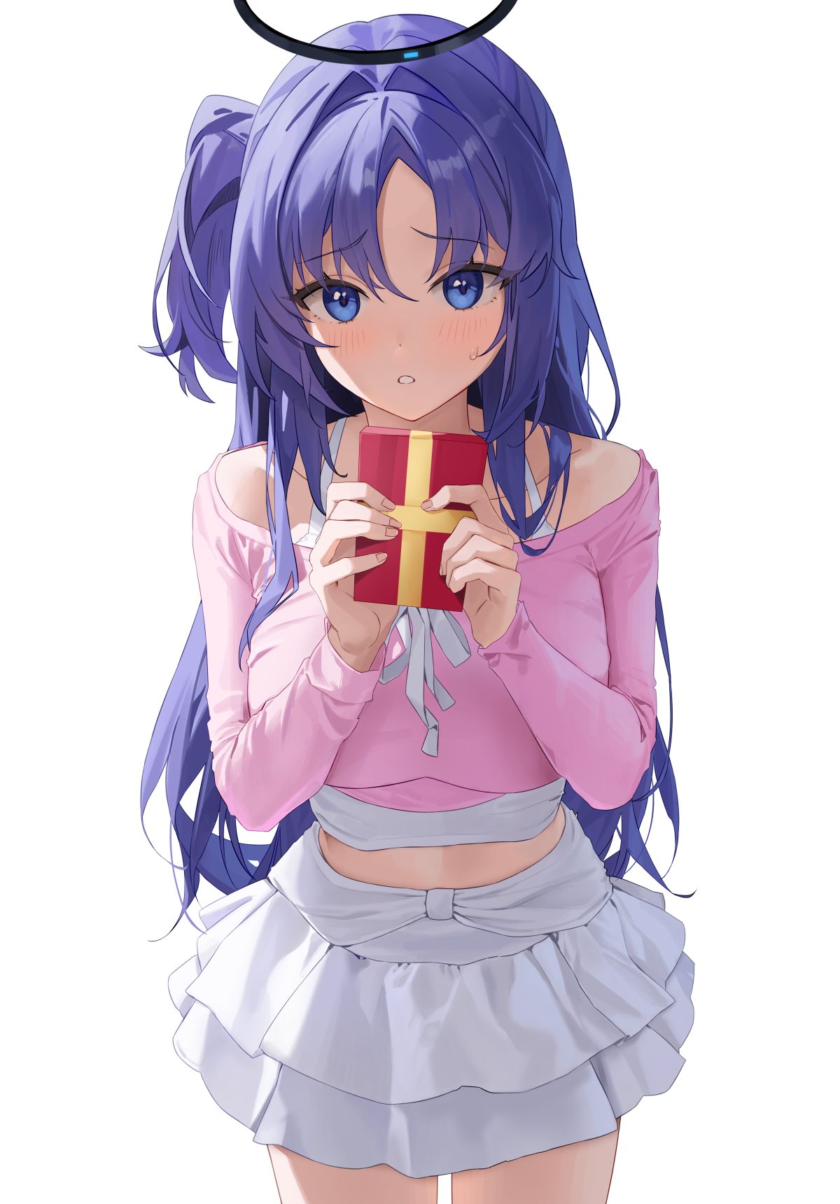 紫发少女礼物