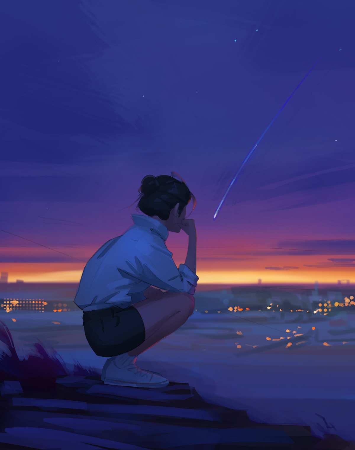 夜空下的沉思