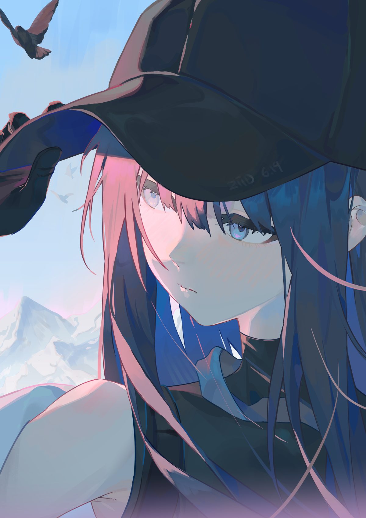 蓝发少女