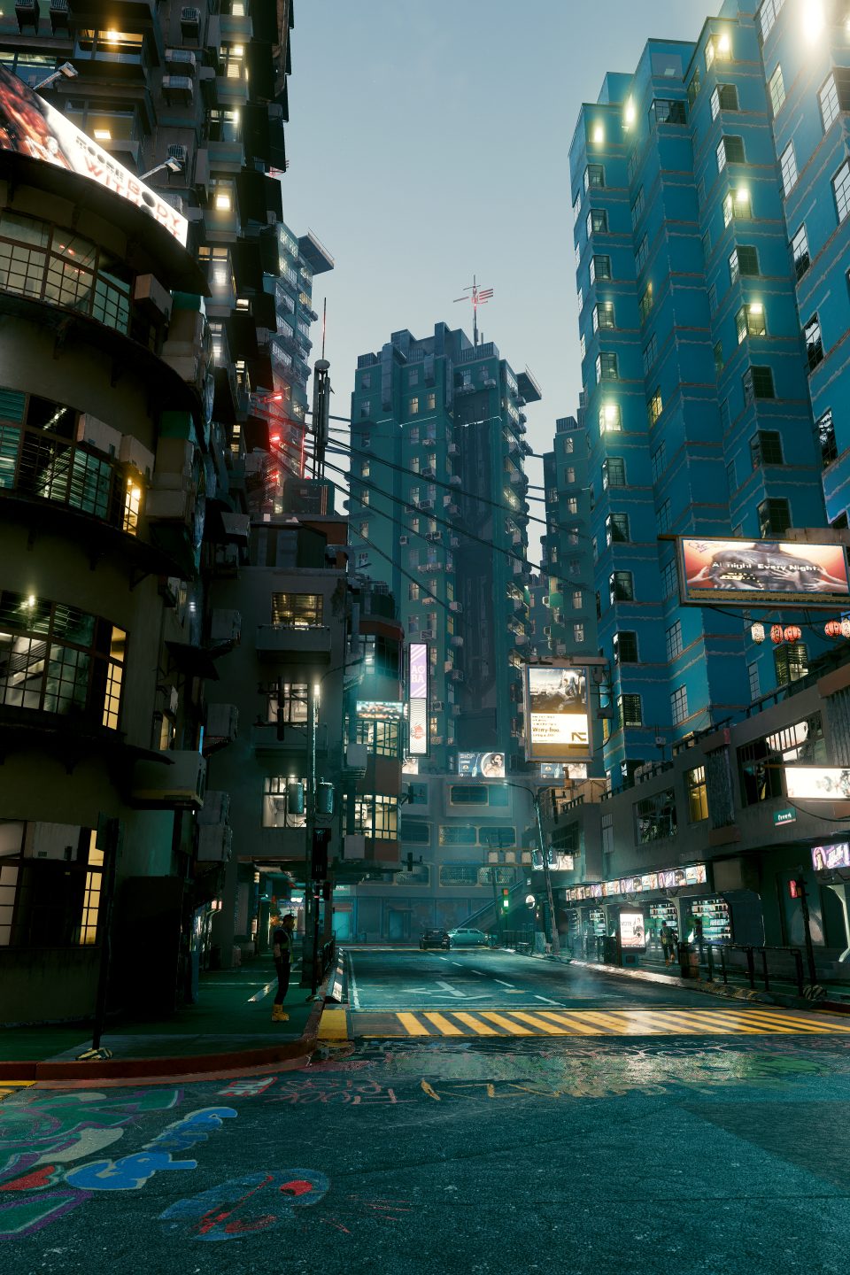 赛博朋克城市街景