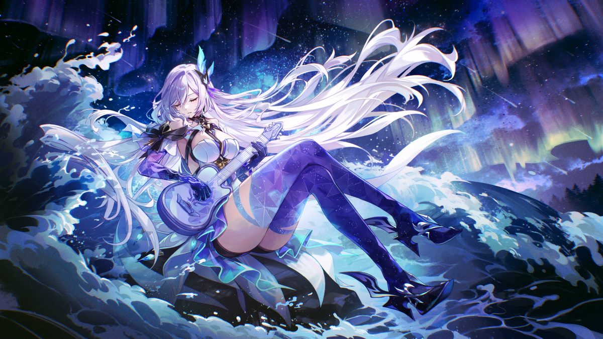 星夜下的音乐女神