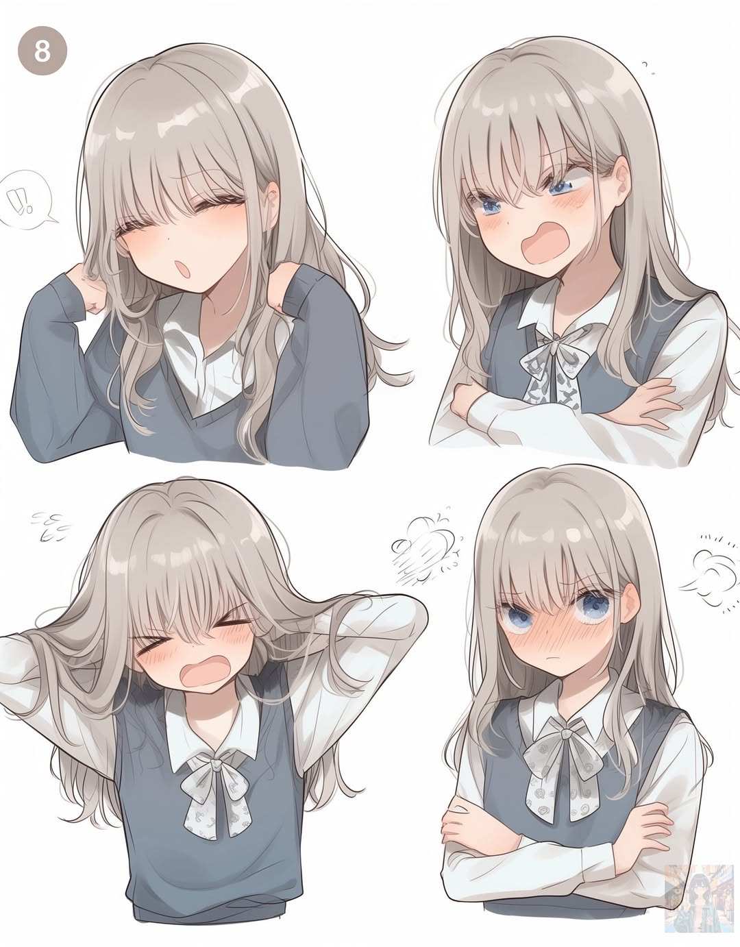 动漫女孩 · 模特 · 插图高清壁纸