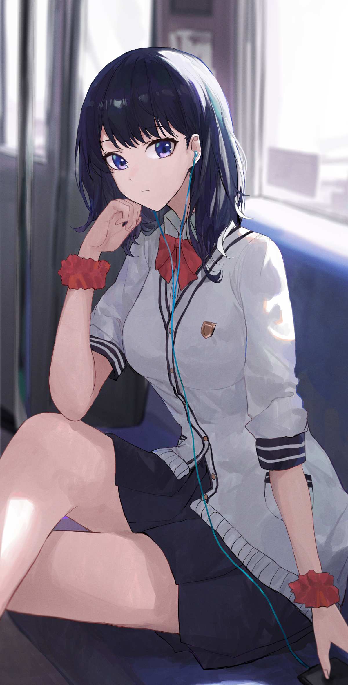 蓝发少女