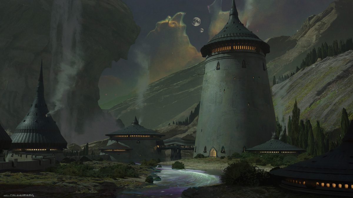 克里斯·法尔肯伯格 · 奇幻建筑 · 树木高清壁纸