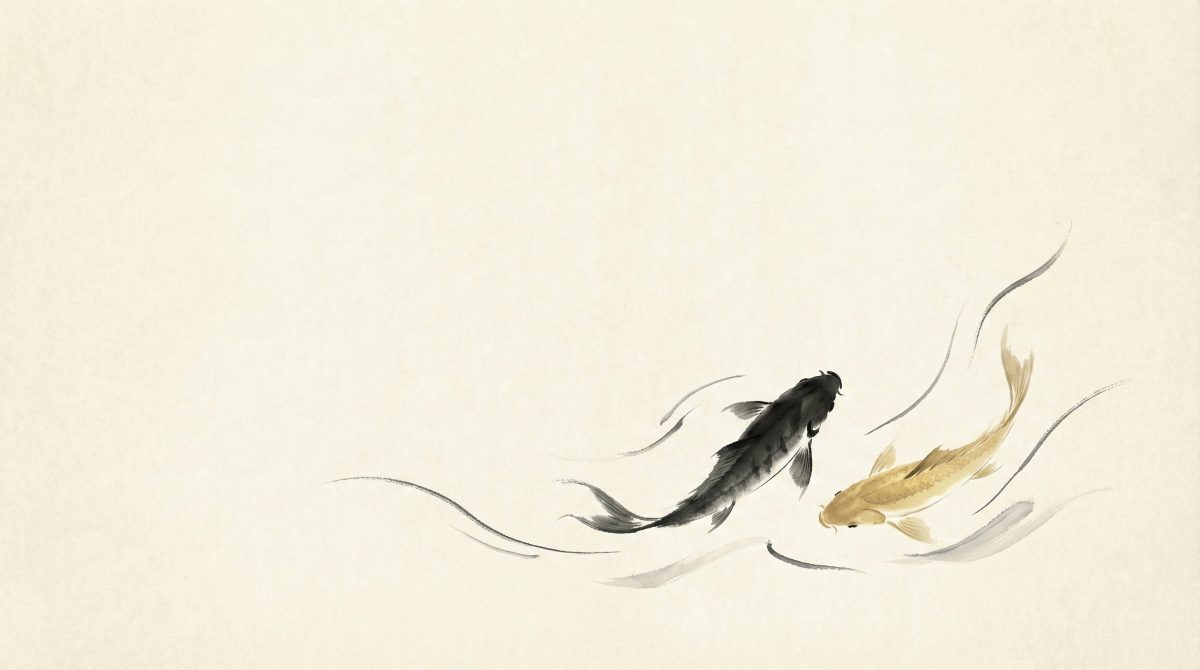 锦鲤 · 墨 · 画高清壁纸