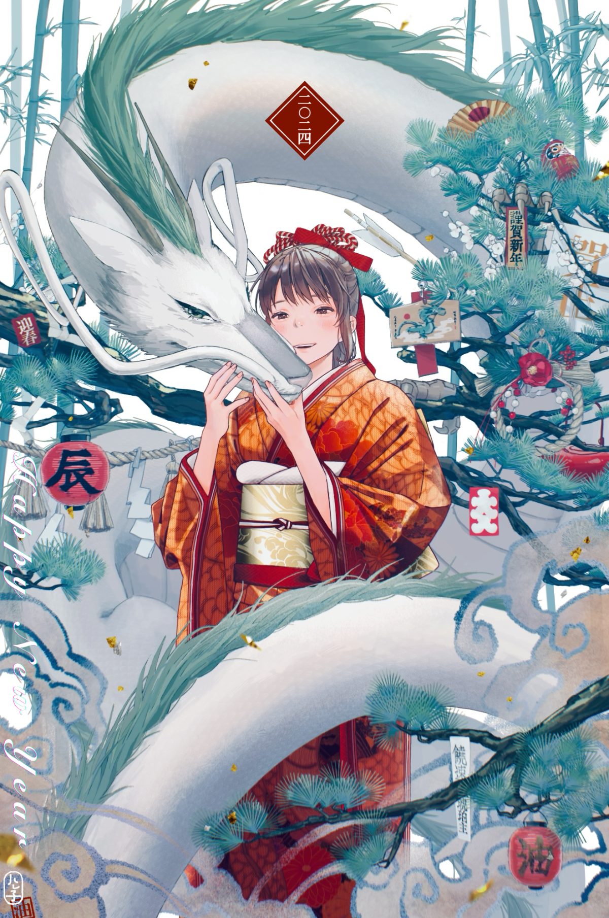 千与千寻 · 红色和服 · 千寻（千与千寻）高清壁纸
