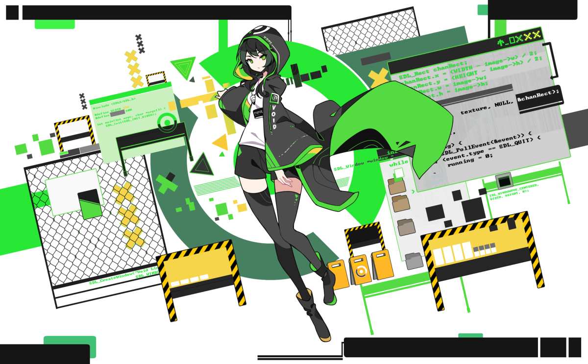 Void Linux · 动漫女孩 · 吉金卡高清壁纸